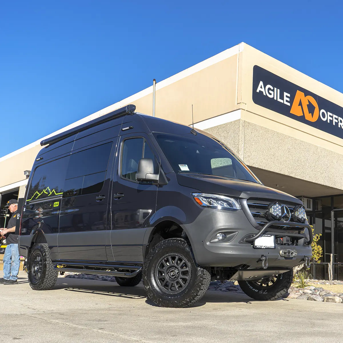 Agile Offroad Ferrata Front Light Mount — Sprinter (2019+)
