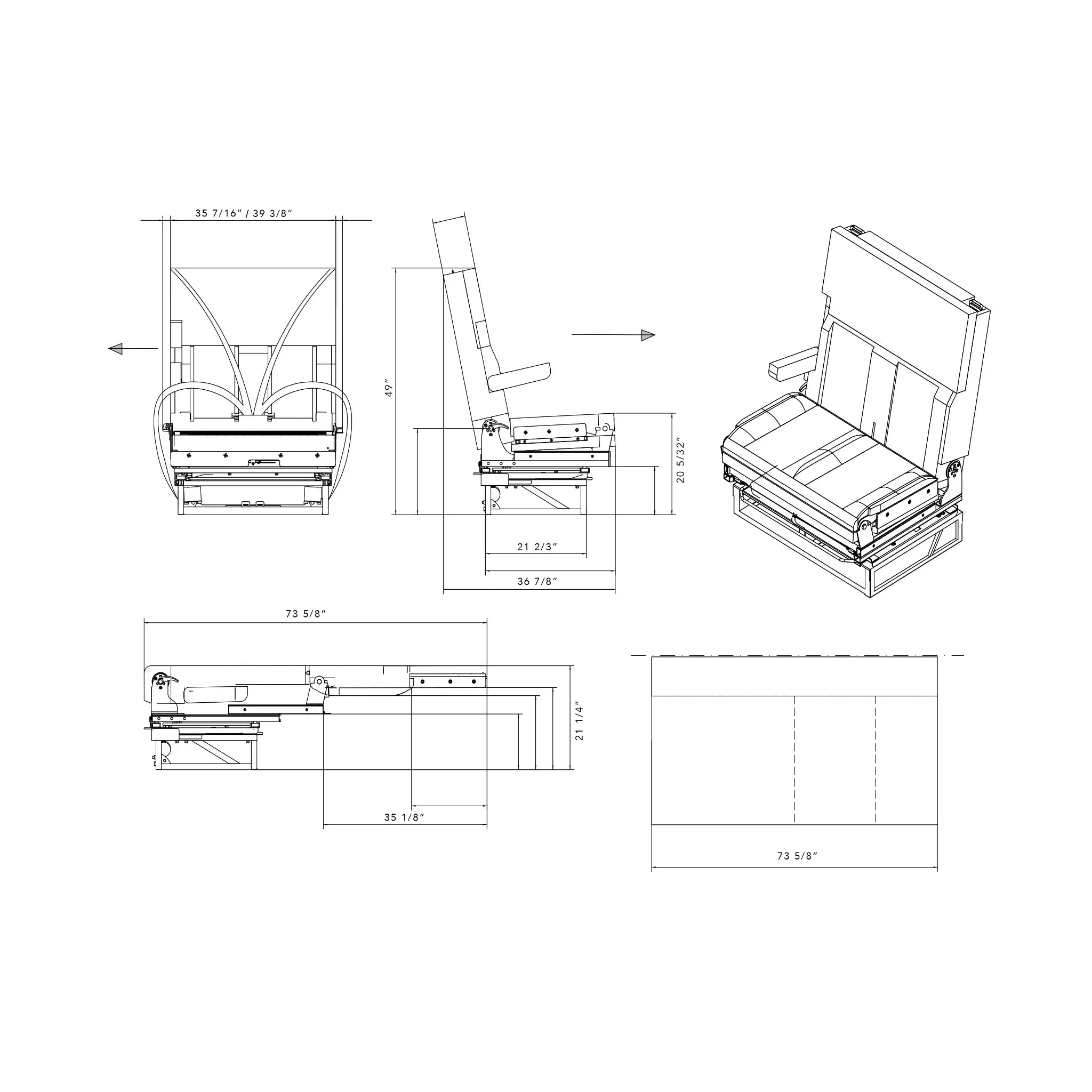 FASP 509 Series bed bench detail
