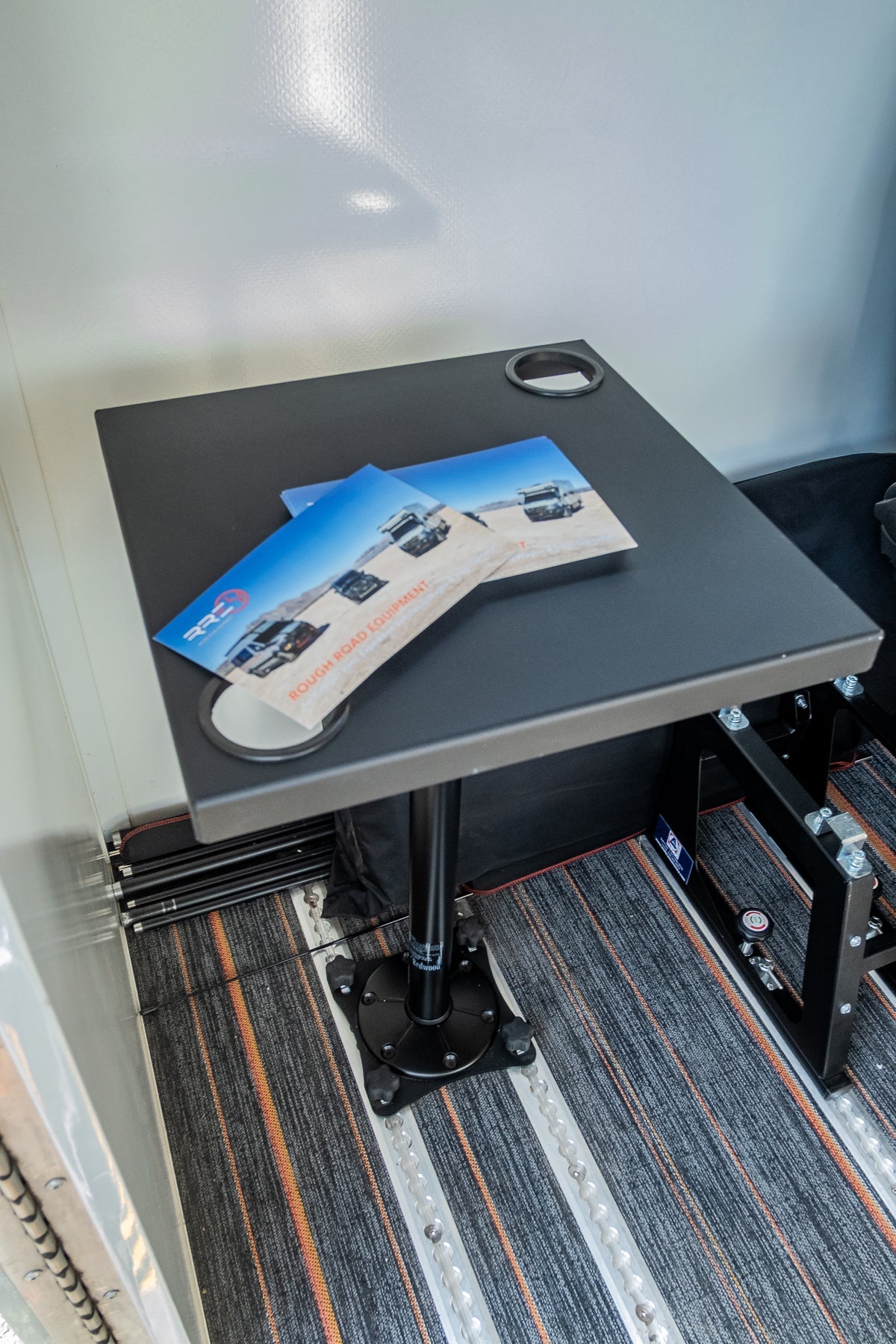 Table leg adapter plate detail