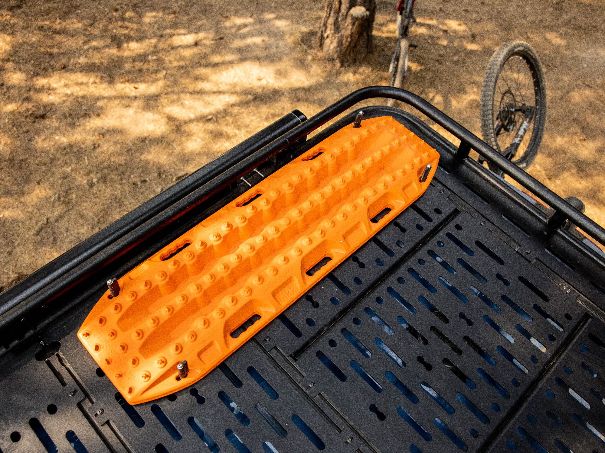 MaxTrax mounted on the safari rack