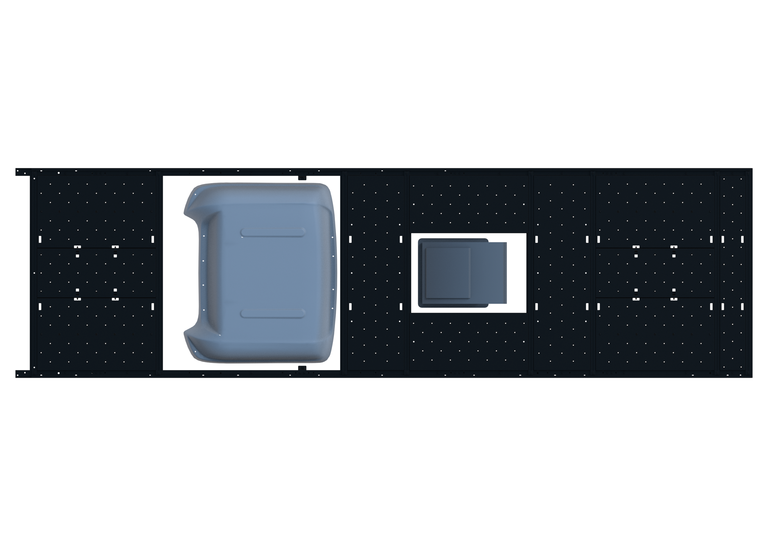 Slim Platform Rack - Extended - Front MB Air Con / Mid Centre Fan (RS5)