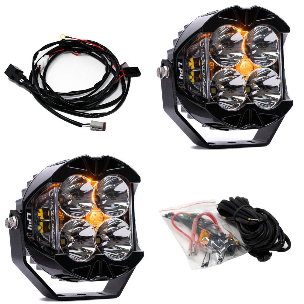 LP4 Pro LED Auxiliary Light Pod Pair - Driving/Combo, Clear