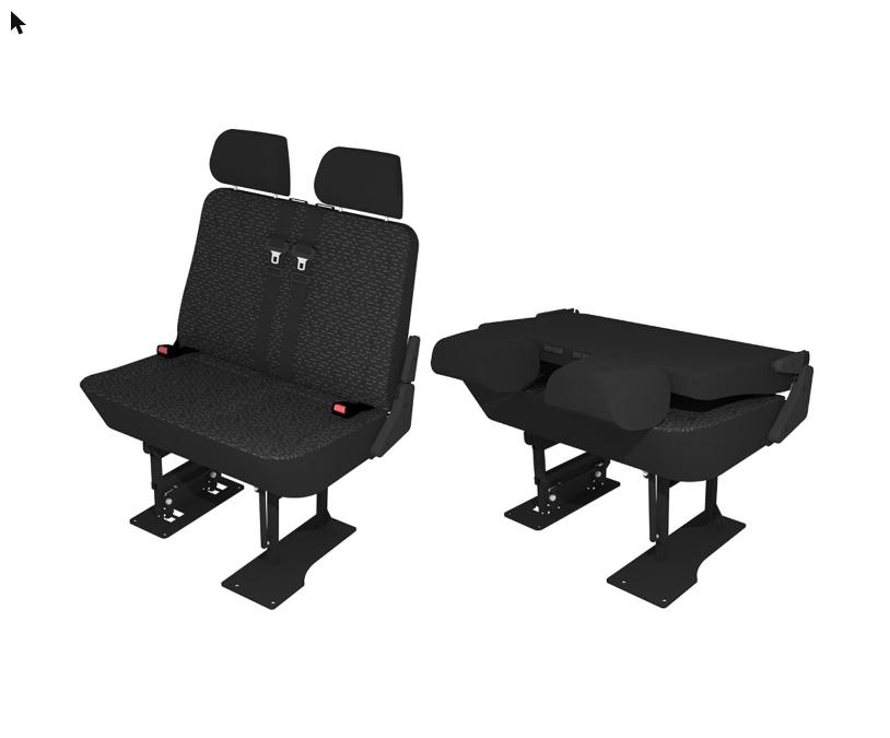 Sidefold Double Seat – Mercedes Benz Sprinter 11/2018 On (SFD)