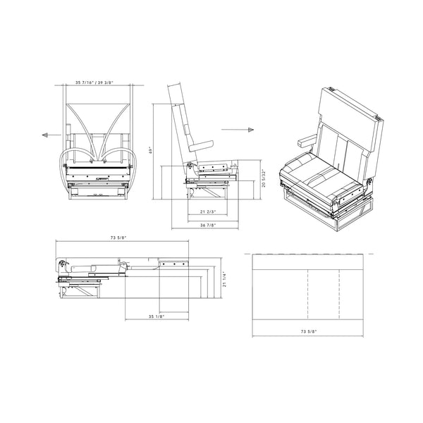 FASP 509 Series bed bench detail