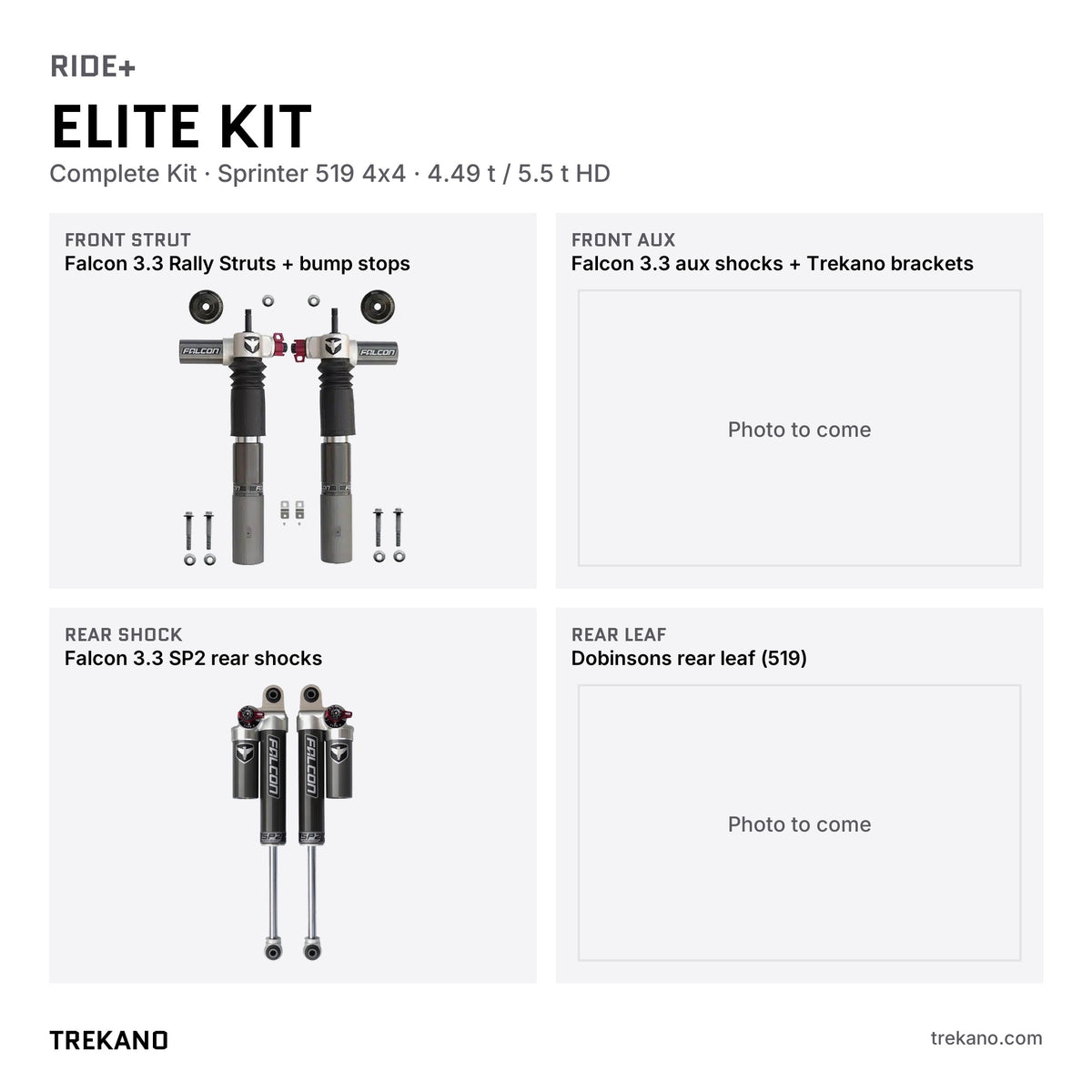 Trekano Ride+ Elite Kit — Sprinter 519 4x4