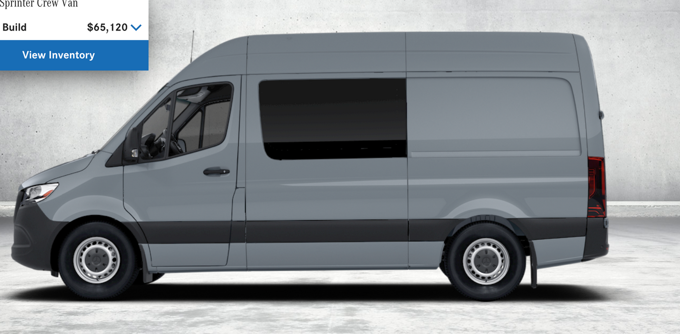 Copy of Mercedes Benz Sprinter MWB (144) High Roof Crew Van - All Wheel Drive AWD - Selenite Grey