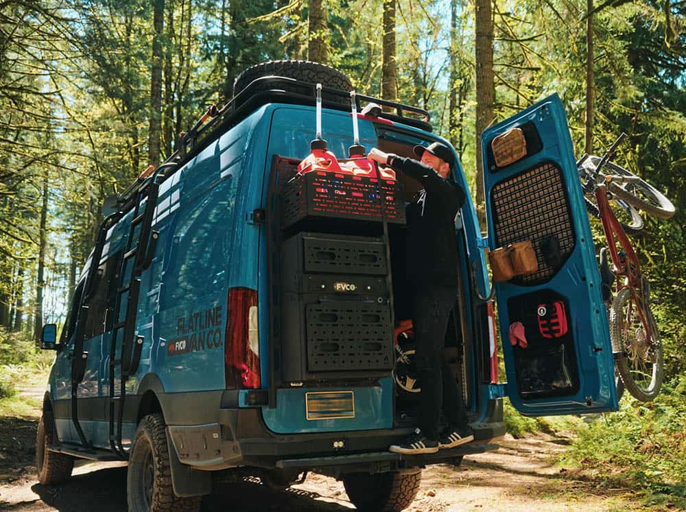 Adventure Van Rear Platform Gear Cage
