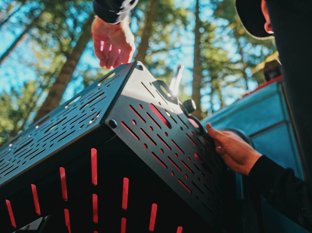 Adventure Van Rear Platform Gear Cage