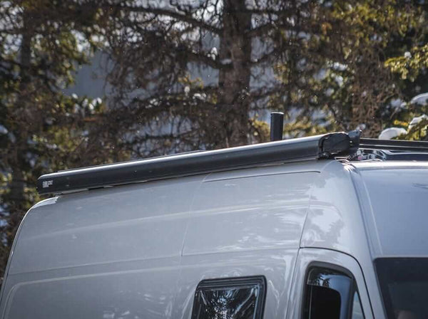Fiamma F80S awning extended on Sprinter van