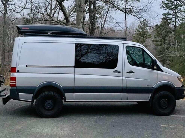 Low Pro Roof Rack on Sprinter MWB low roof