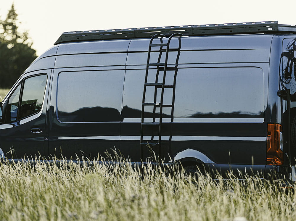Standard rack on Sprinter LWB