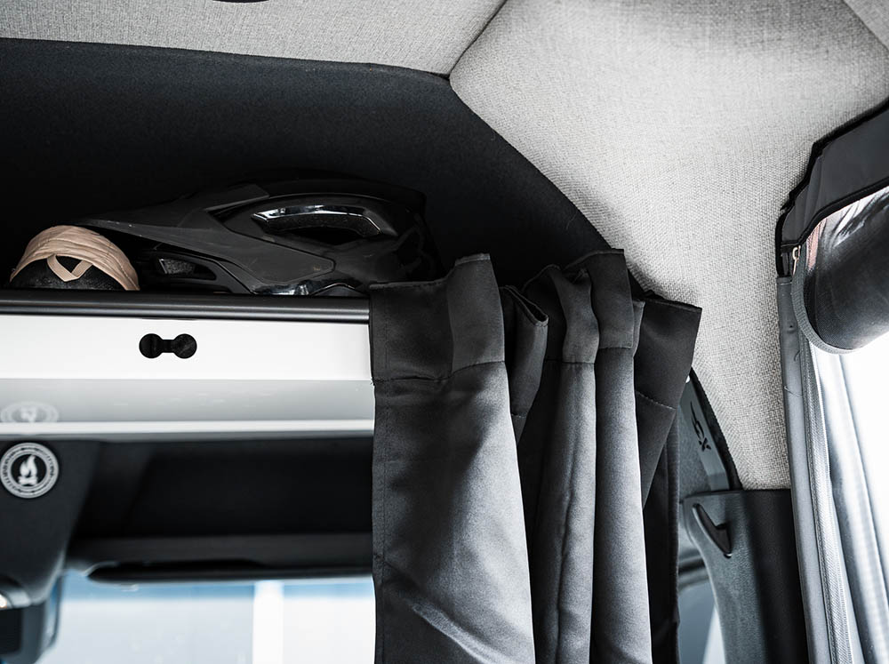 Sprinter Van Headliner Shelf Curtain Rod