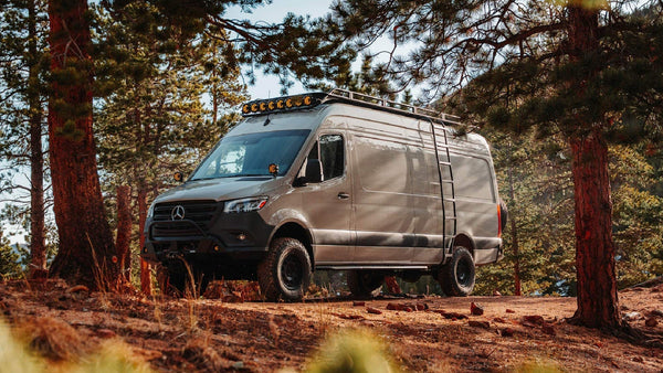 Sprinter Safari Rack among the pines