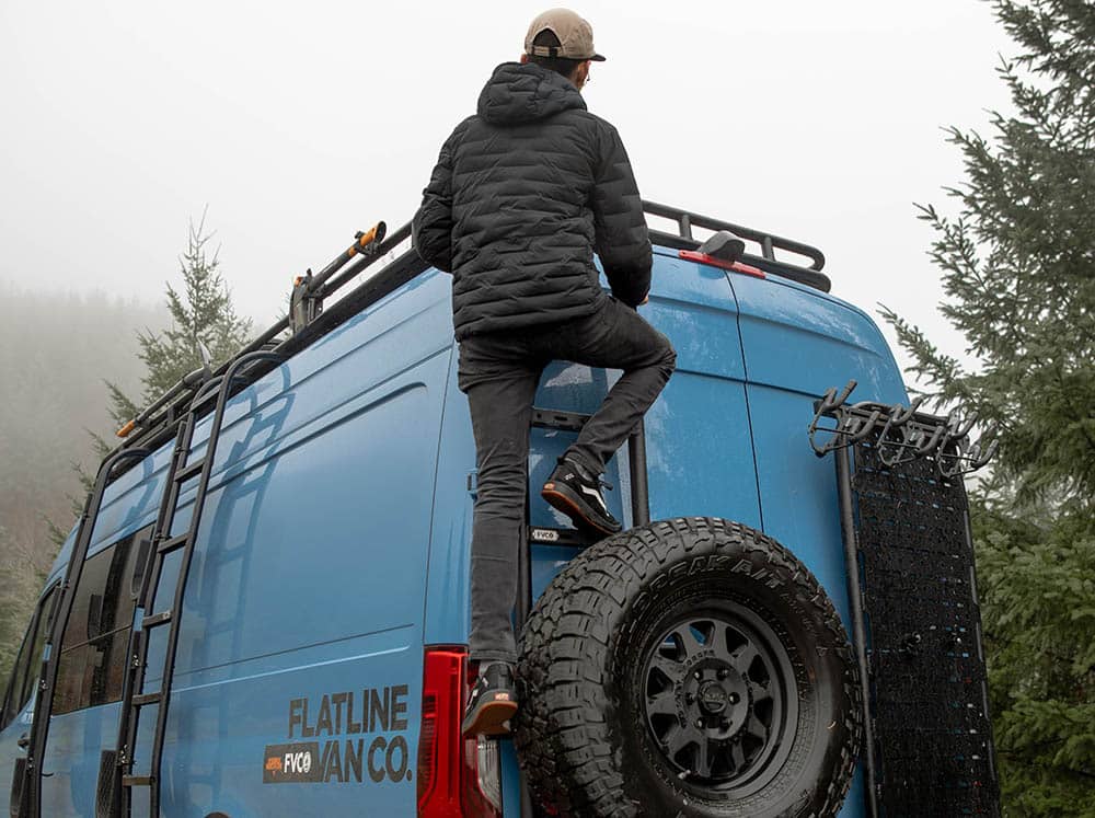 Sprinter Van Rear Ladder + Tire Carrier