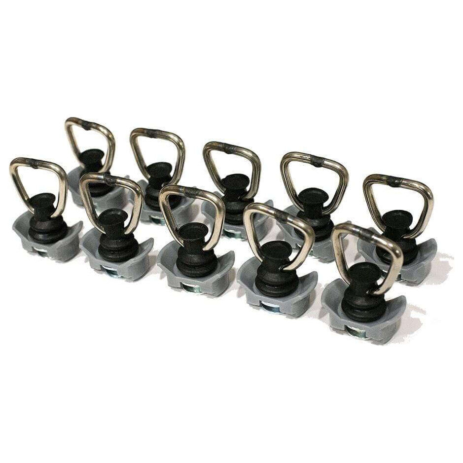 FVC Adventure Van L-Track Anchors with D-Ring Hooks - 10 Pack