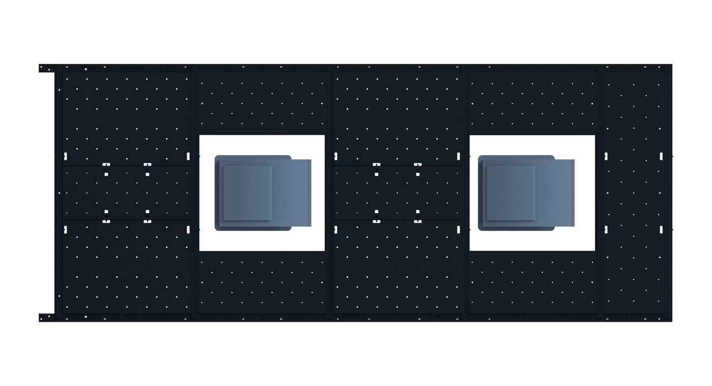 Slim Platform Rack Ext - Front Centre Fan / Rear Centre Fan (RS3)