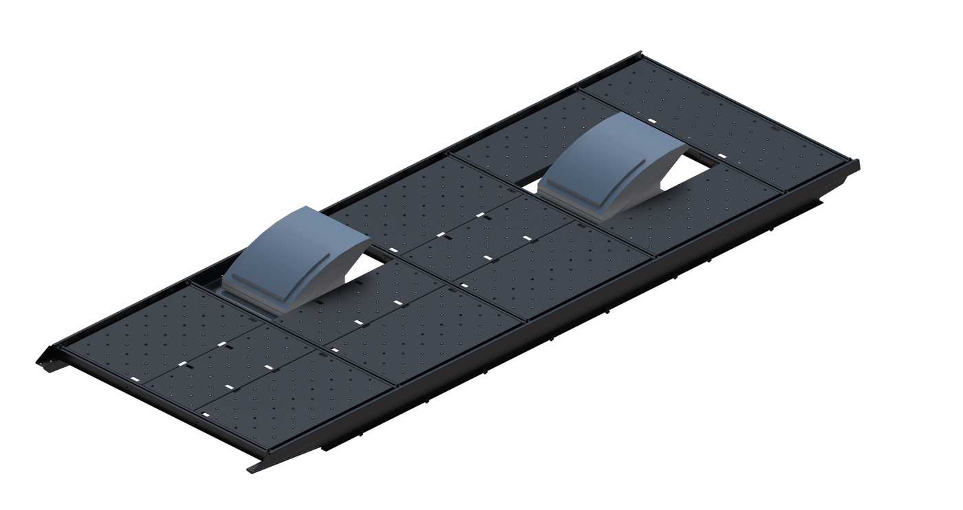 Slim Platform Rack Ext- Front Offet Fan / Rear Centre Fan (RS4)