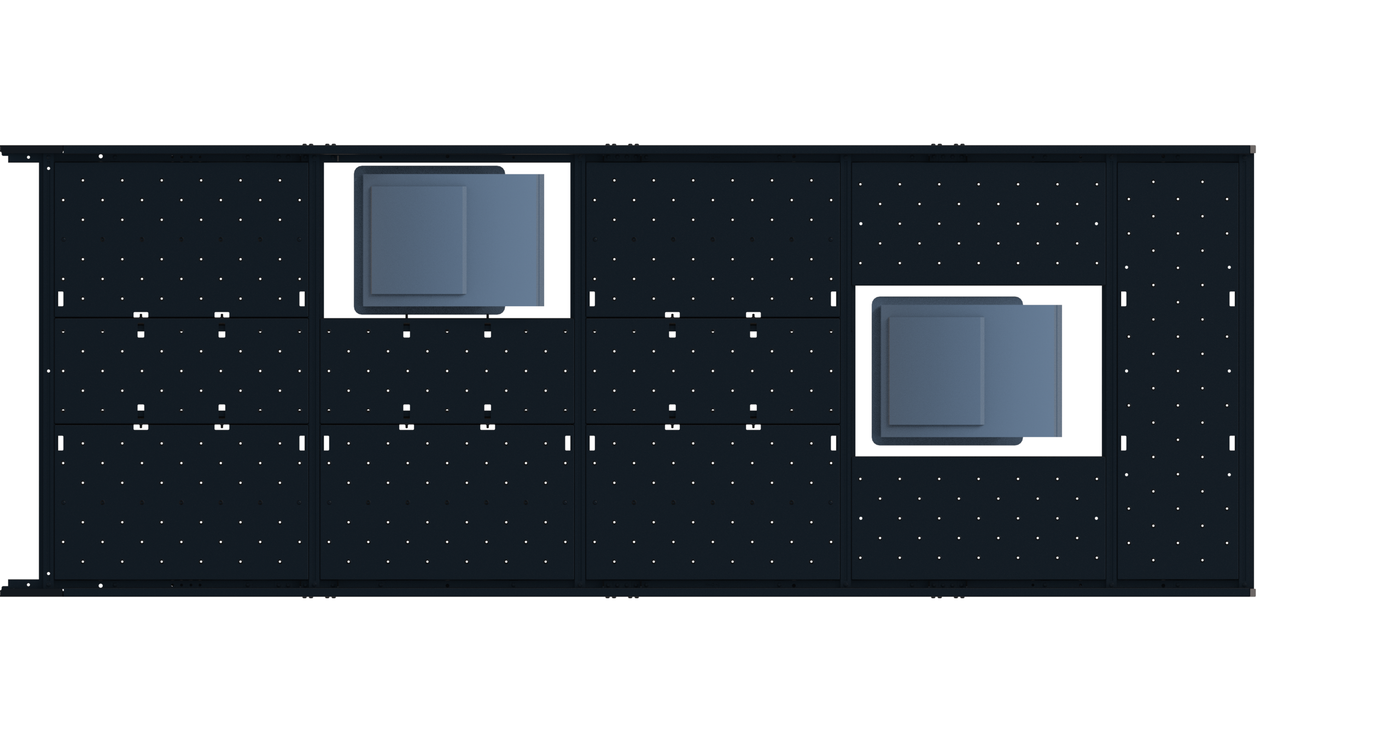 Cargo Platform Rack Ext - Front Offet Fan / Rear Centre Fan (RS4)