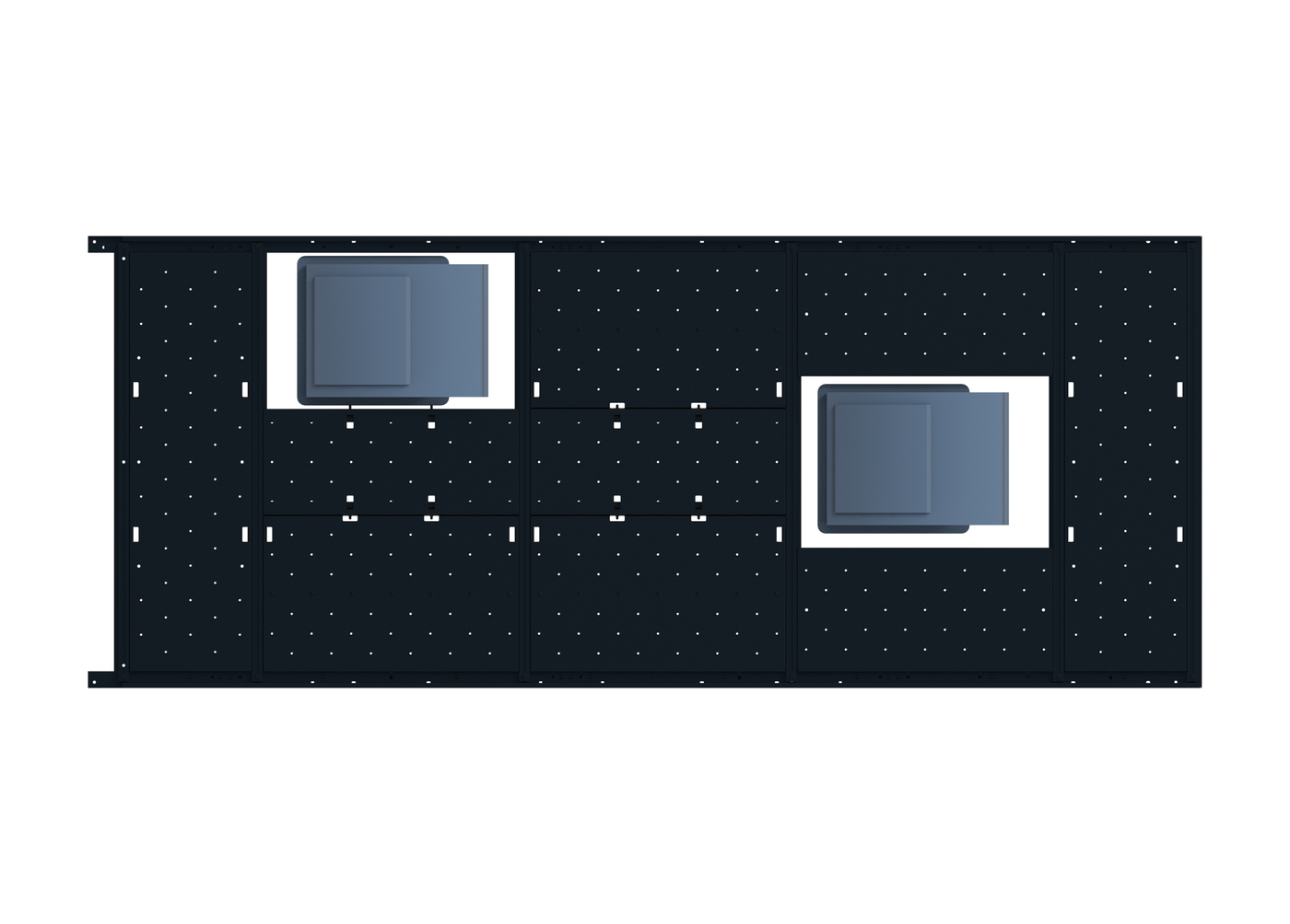 Slim Platform Rack - Front Centre Fan / Rear Centre Fan (RS5)