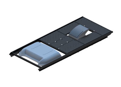 Slim Platform Rack - Front MB Air Con / Rear Centre Fan (RS4)