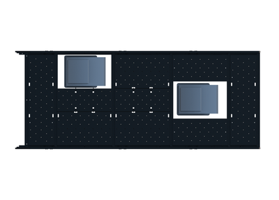 Cargo Platform Rack - Front Offet Fan / Rear Centre Fan (RS3)