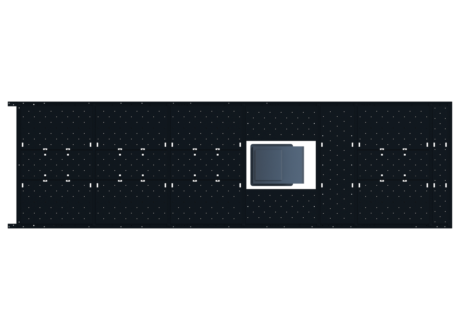 Slim Platform Rack - Extended - Mid Centre Fan (RS5)
