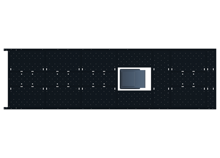 Slim Platform Rack - Extended - Mid Centre Fan (RS5)