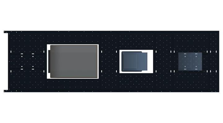 Slim Platform Rack - Extended - Front Air Con / Mid Centre Fan (RS5)