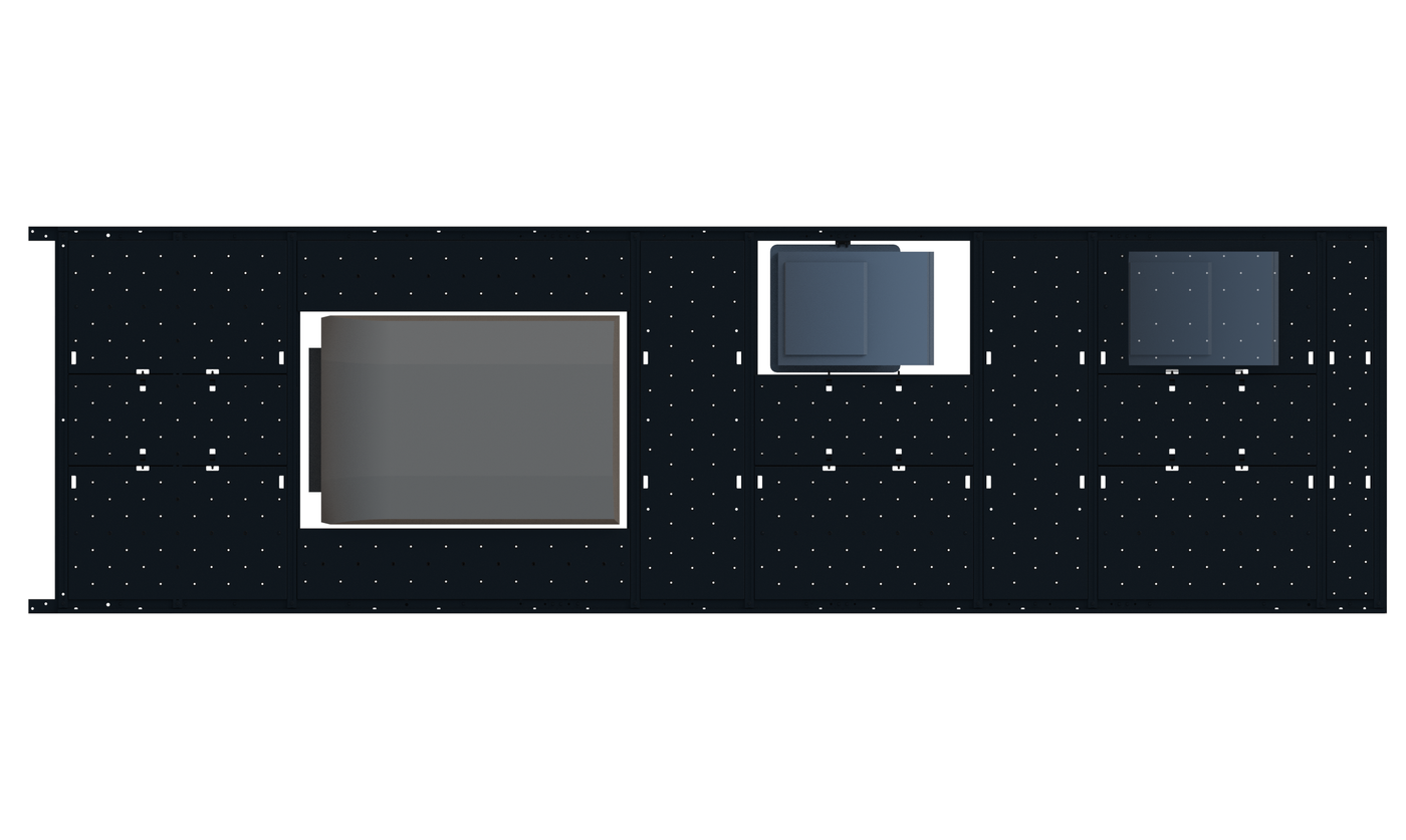 Slim Platform Rack - Extended - Front Air Con / Mid Offset Fan (RS5)