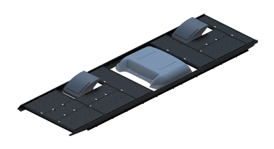 Slim Platform Rack - Extended - Front Offset Fan / Mid MB Air Con / Rear Offset Fan (RS5)