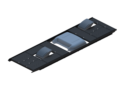 Slim Platform Rack - Extended - Front Centre Fan / Mid MB Air Con / Rear Offset Fan (RS5)