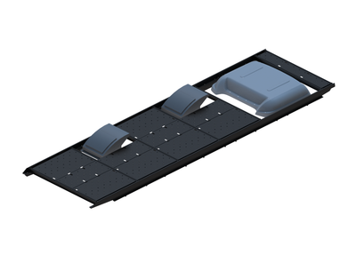 Slim Platform Rack - Extended - Front Offset Fan / Mid Offset Fan / Rear MB Air Con (RS5)