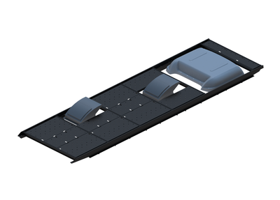 Slim Platform Rack - Extended - Front Offset Fan / Mid Centre Fan / Rear MB Air Con (RS5)