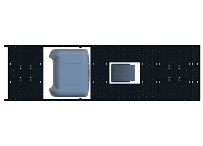 Slim Platform Rack - Extended - Front MB Air Con / Mid Centre Fan (RS5)