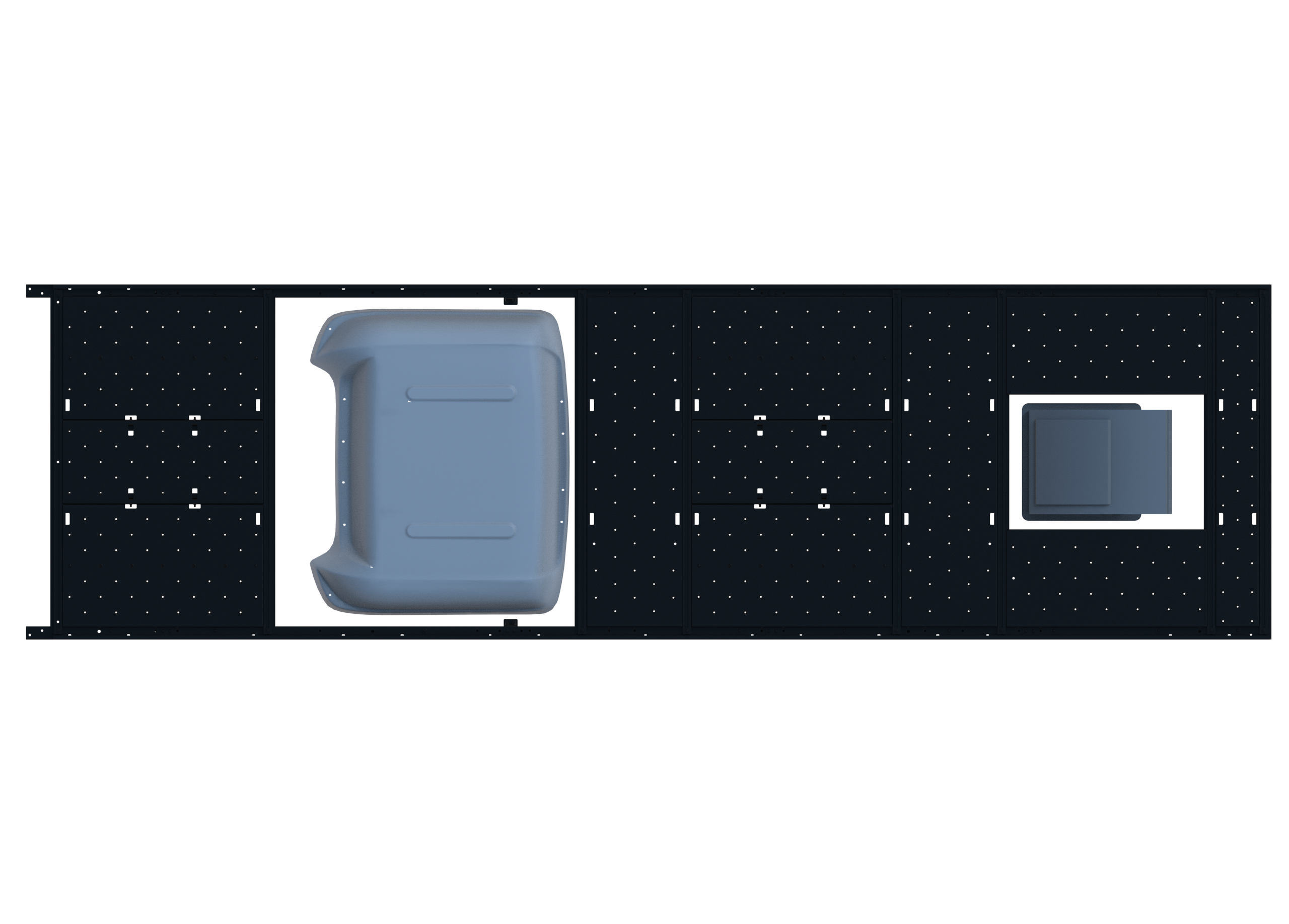 Slim Platform Rack - Extended - Front MB Air Con / Rear Centre Fan (RS5)