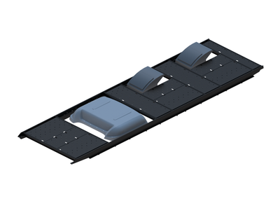 Slim Platform Rack - Extended - Front MB Air Con / Mid Offset Fan / Rear Offset Fan (RS5)