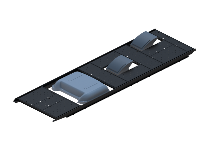 Slim Platform Rack - Extended - Front MB Air Con / Mid Centre Fan / Rear Offset Fan (RS5)