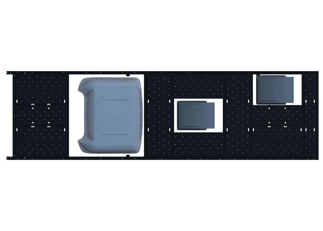 Slim Platform Rack - Extended - Front MB Air Con / Mid Centre Fan / Rear Offset Fan (RS5)
