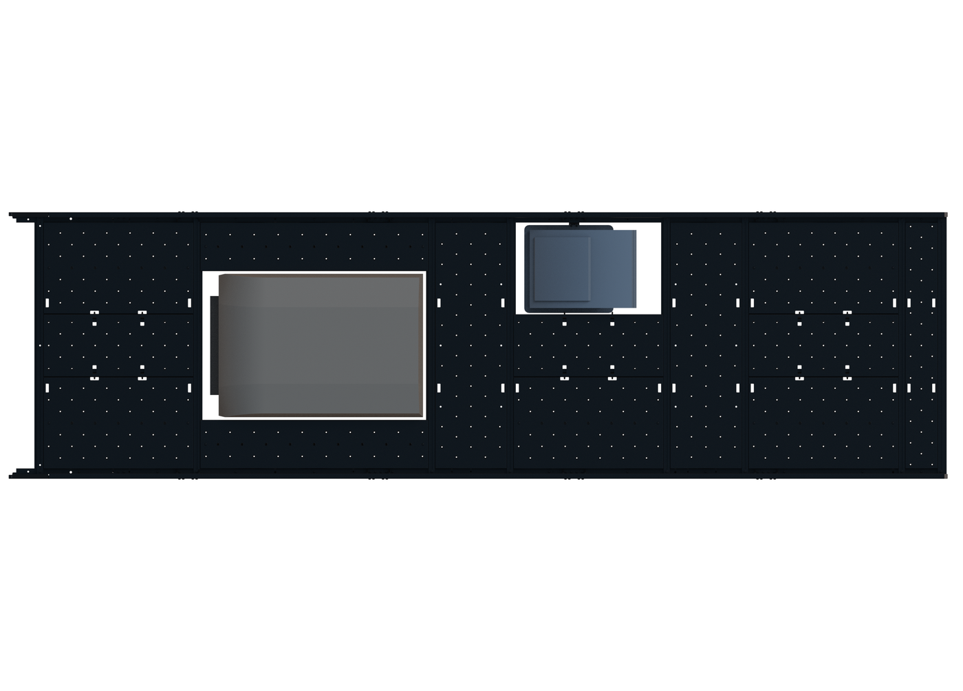 Cargo Platform Rack - Extended- Front Air Con / Mid Offset Fan (RS5)