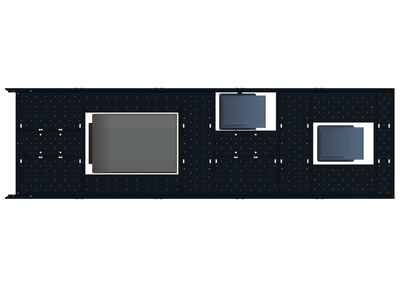 Cargo Platform Rack - Extended- Front Air Con / Mid Offset Fan / Rear Centre Fan (RS5)