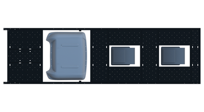 Cargo Platform Rack - Extended- Front MB Air Con / Mid Centre Fan / Rear Centre Fan (RS5)