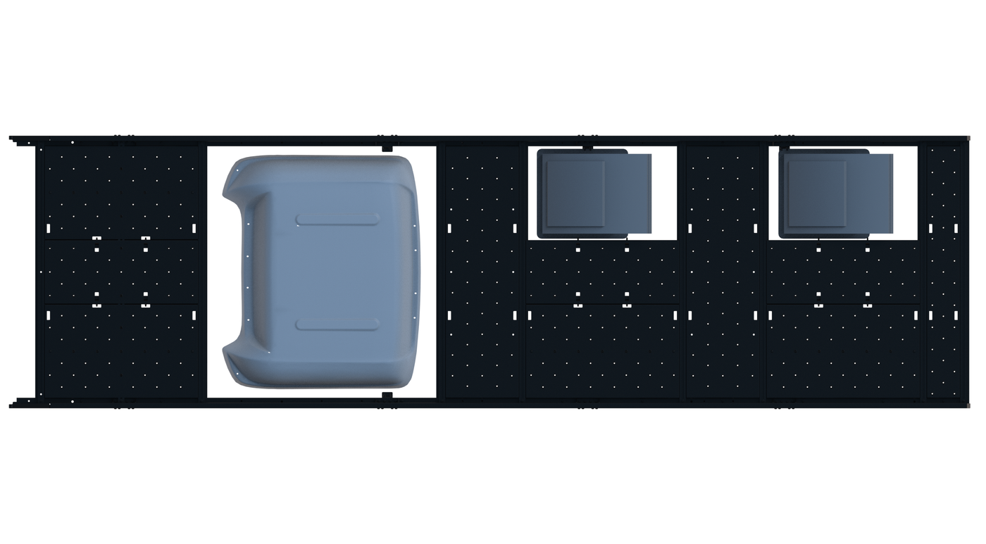 Cargo Platform Rack - Extended- Front MB Air Con / Mid Offset Fan / Rear Offset Fan (RS5)