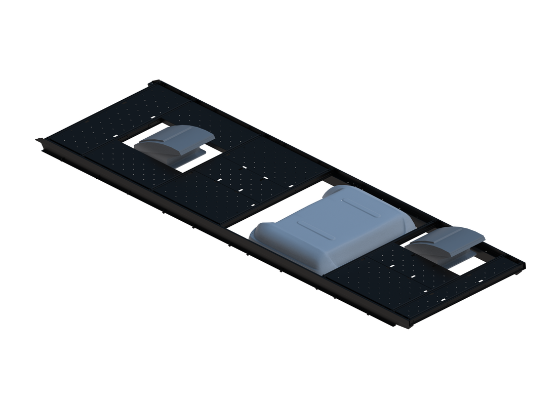 Slim Platform Rack - Front Centre Fan / Mid MB Air Con / Rear Offset Fan (RS5)