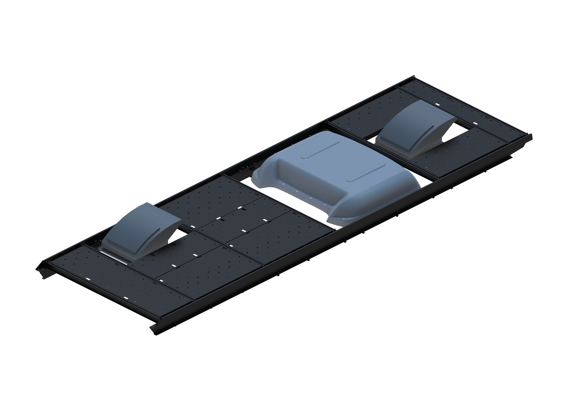 Slim Platform Rack - Front Offset Fan / Mid MB Air Con / Rear Centre Fan (RS5)